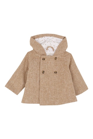 Manteau en laine - Marron clair chiné