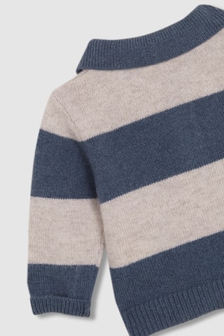 Pull en laine - Gris foncé et écru