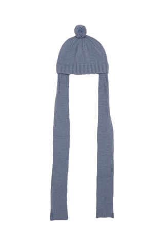 Bonnet à pompon - Gris