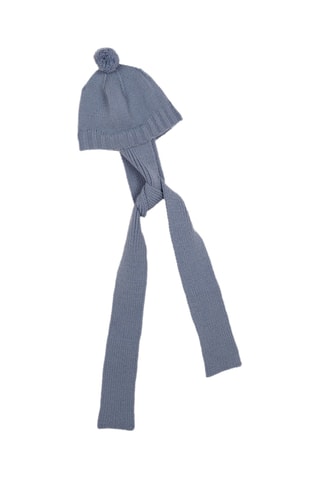 Bonnet à pompon - Gris