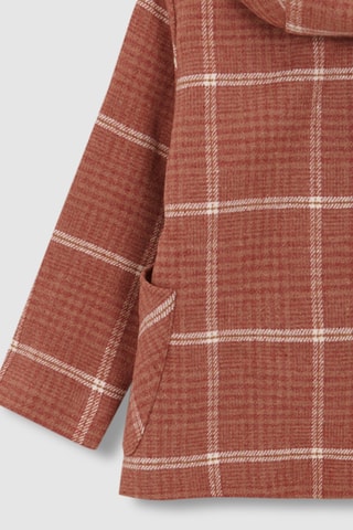 Manteau à capuche - Rouge et marron