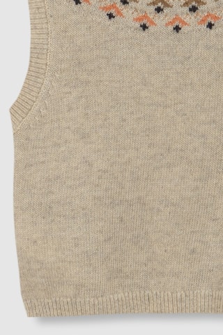Pull sans manches en laine - Beige