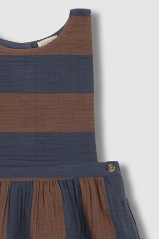 Robe - Bleu marine et marron