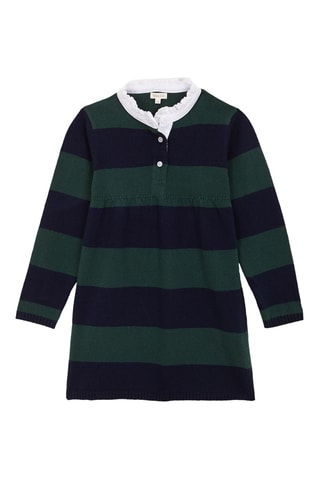 Robe pull - Vert foncé et bleu marine