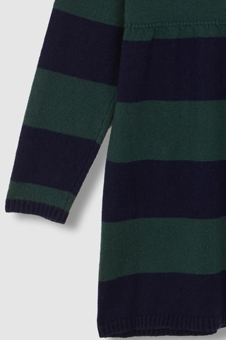 Robe pull - Vert foncé et bleu marine