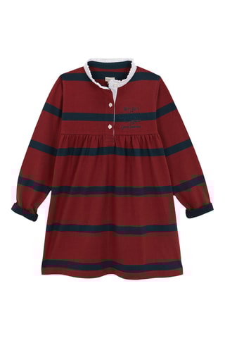 Robe - Rouge brique et bleu marine