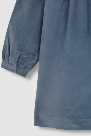 Robe en velours - Bleu-gris