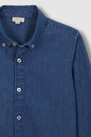 Chemise en jean - Bleu pétrole