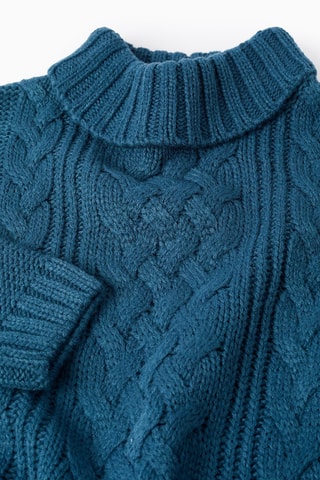 Robe pull - Bleu pétrole