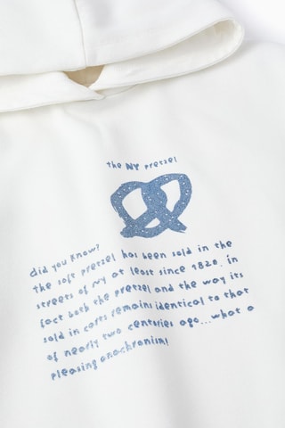 Fleece Sweater met Capuchon - Wit