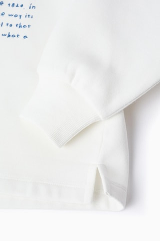 Fleece Sweater met Capuchon - Wit