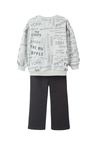Sweater en Legging - zeegroen en zwart