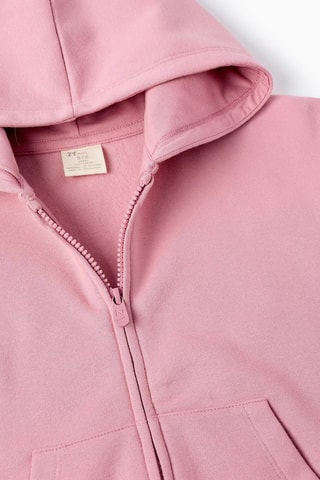 Fleece Sweater met Capuchon - Roze