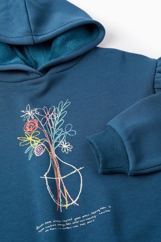 Sweat à capuche - Bleu foncé