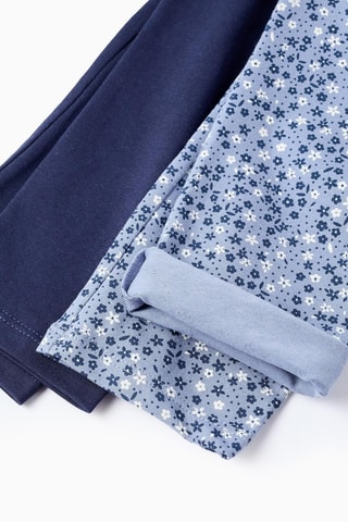 2 Leggings - Blauw