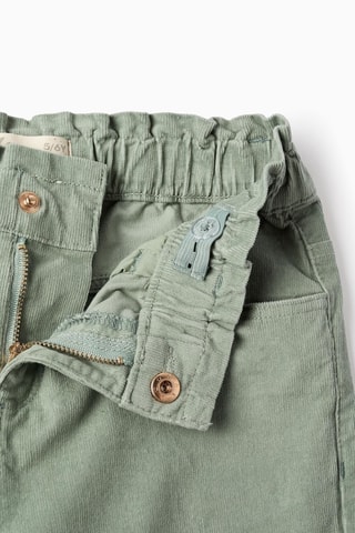 Pantalon en velours - Vert clair