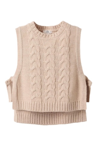 Pull sans manches - Beige