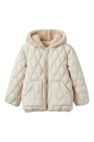 Doudoune à capuche - Beige clair