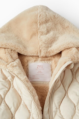 Doudoune à capuche - Beige clair
