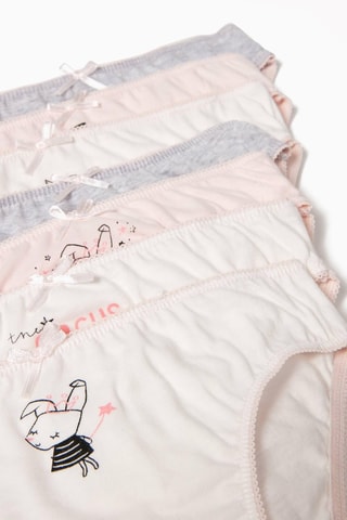 7 culottes - Blanc et gris
