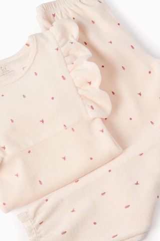 Pyjama en velours - Beige clair