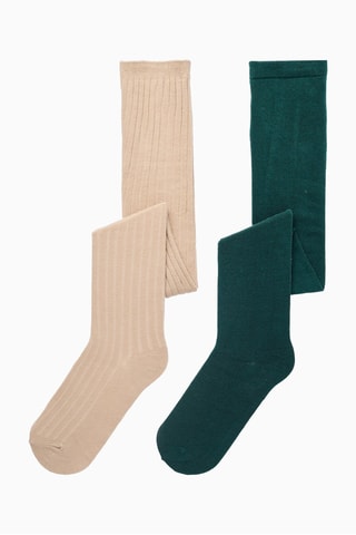 2 Maillots - beige en donkergroen
