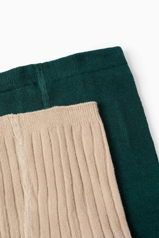 2 Maillots - beige en donkergroen
