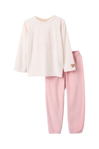 Pyjama en velours - Beige clair