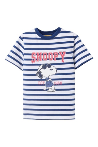 T-shirt Snoopy Snoopy et les Peanuts - Bleu marine et blanc