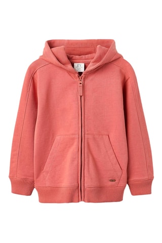 Fleece Sweater met Capuchon - Oranje