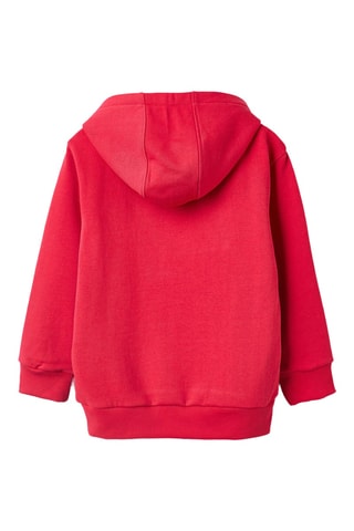 Fleece Sweater met Capuchon - Rood