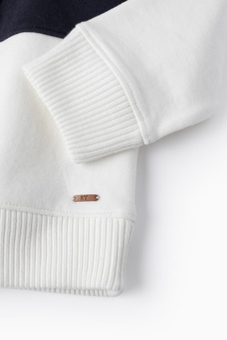 Fleece Sweater met Capuchon - Wit