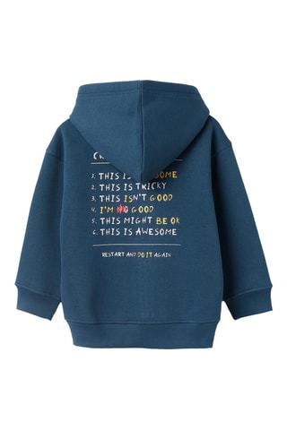 Sweat polaire à capuche - Bleu cobalt