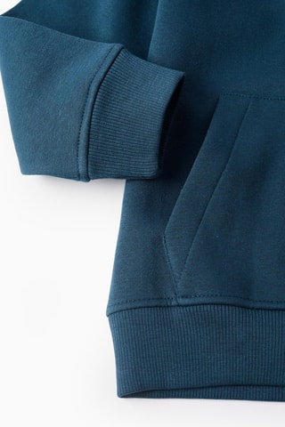Sweat polaire à capuche - Bleu cobalt
