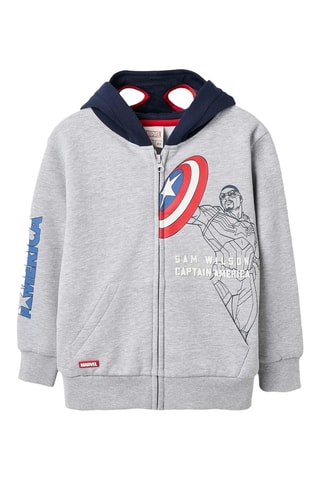 Sweater met Capuchon Captain America Avengers Marvel - Gemêleerd Grijs
