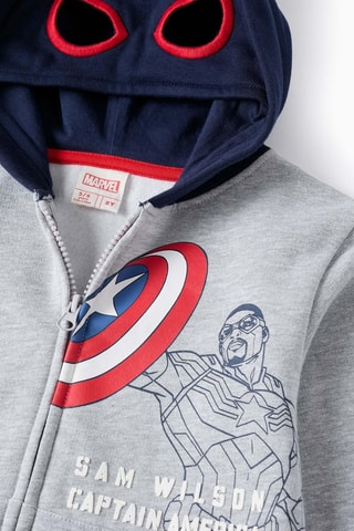 Sweater met Capuchon Captain America Avengers Marvel - Gemêleerd Grijs