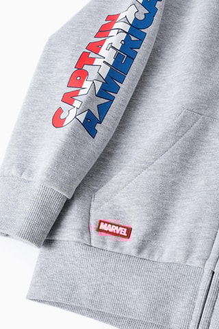 Sweater met Capuchon Captain America Avengers Marvel - Gemêleerd Grijs