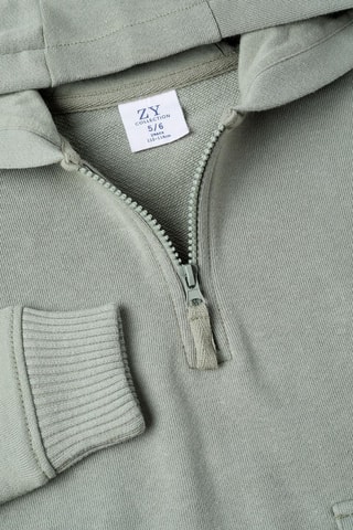 Fleece Sweater met Capuchon - Lichtgroen