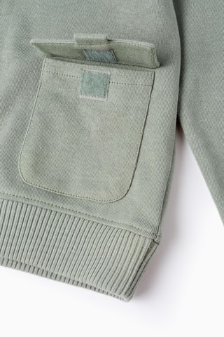 Fleece Sweater met Capuchon - Lichtgroen