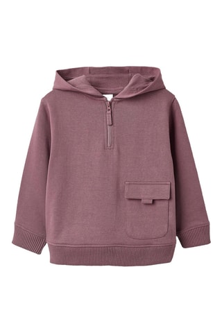 Sweater fleece met Capuchon - Paars