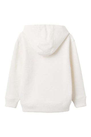 Fleece Sweater met Capuchon - Wit