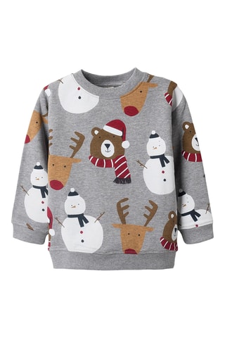 Fleece Sweater - Gemêleerd Grijs