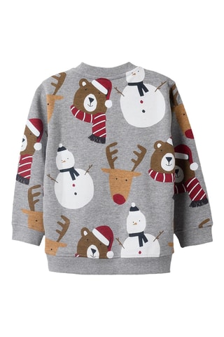 Fleece Sweater - Gemêleerd Grijs