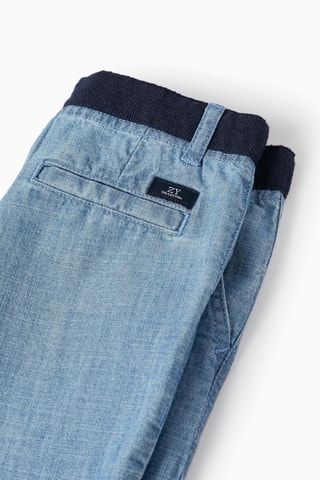 Short en jean - Ciel