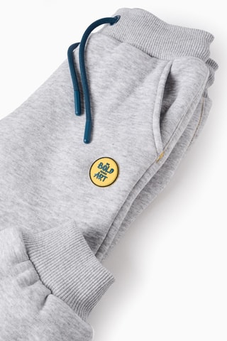 Joggingbroek fleece - gemêleerd lichtgrijs