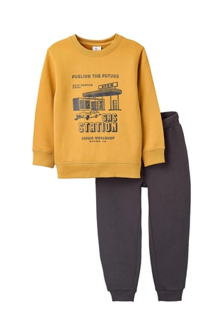 Sweater en Broek - Geel en Marineblauw
