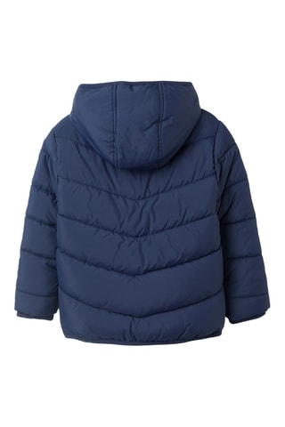 Gewatteerde Jas met Capuchon - Donkerblauw