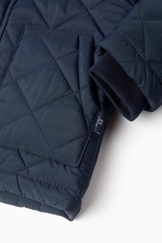 Gewatteerde Jas met Capuchon - Donkerblauw