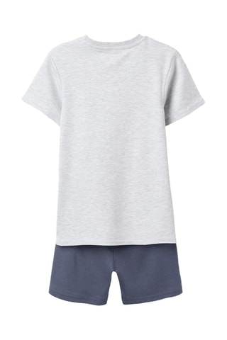 Pyjama Mickey et Donald Disney - Gris clair chiné et bleu marine