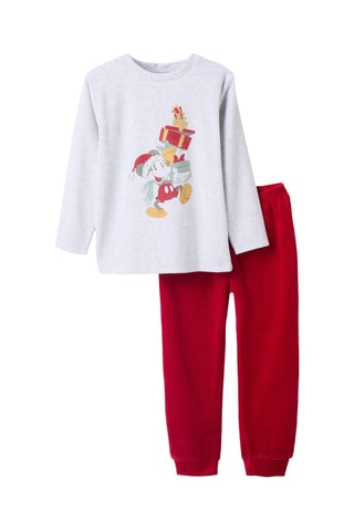 Pyjama Mickey Disney - Gris clair et rouge